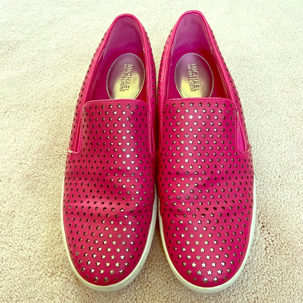 💫MICHAEL KORS💫 Pink Star Slip-On Shoes